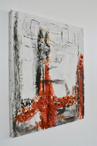Muhlig Jeremia Imitation: Orange - Schwarz Abstrakt Nr. 2 - Leinwand auf Holzrahmen - Diverse