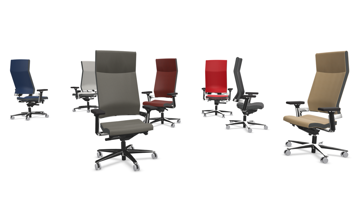 Züco Lacinta Comfort Bürodrehstuhl - Leder - Leder Premium Tabakbraun