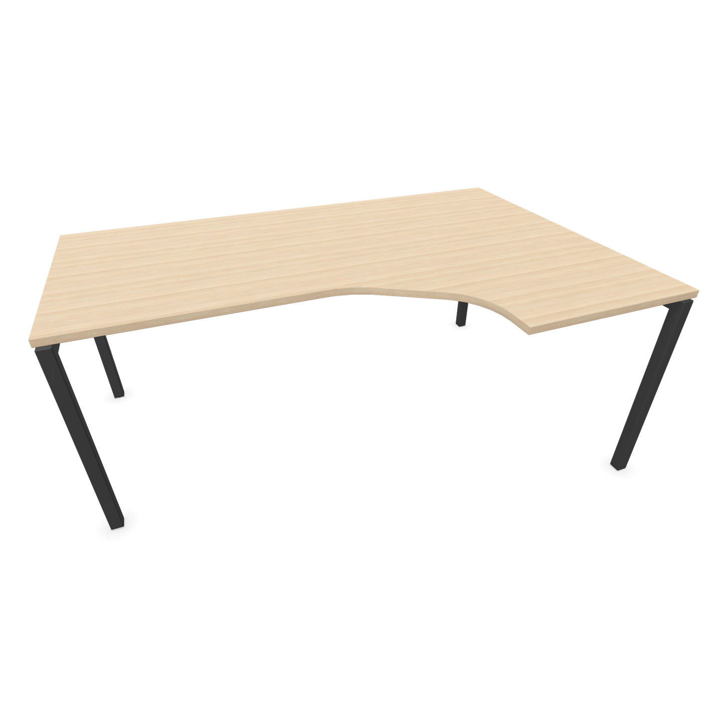 Narbutas Nova U Eckschreibtisch - Spanplatte Eschendekor sandbeige mit Struktur