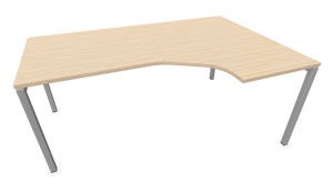 Narbutas Nova U Eckschreibtisch - Spanplatte - Eschendekor sandbeige mit Struktur