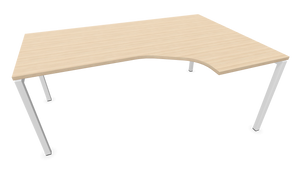 Narbutas Nova U Eckschreibtisch - Spanplatte - Eschendekor sandbeige mit Struktur