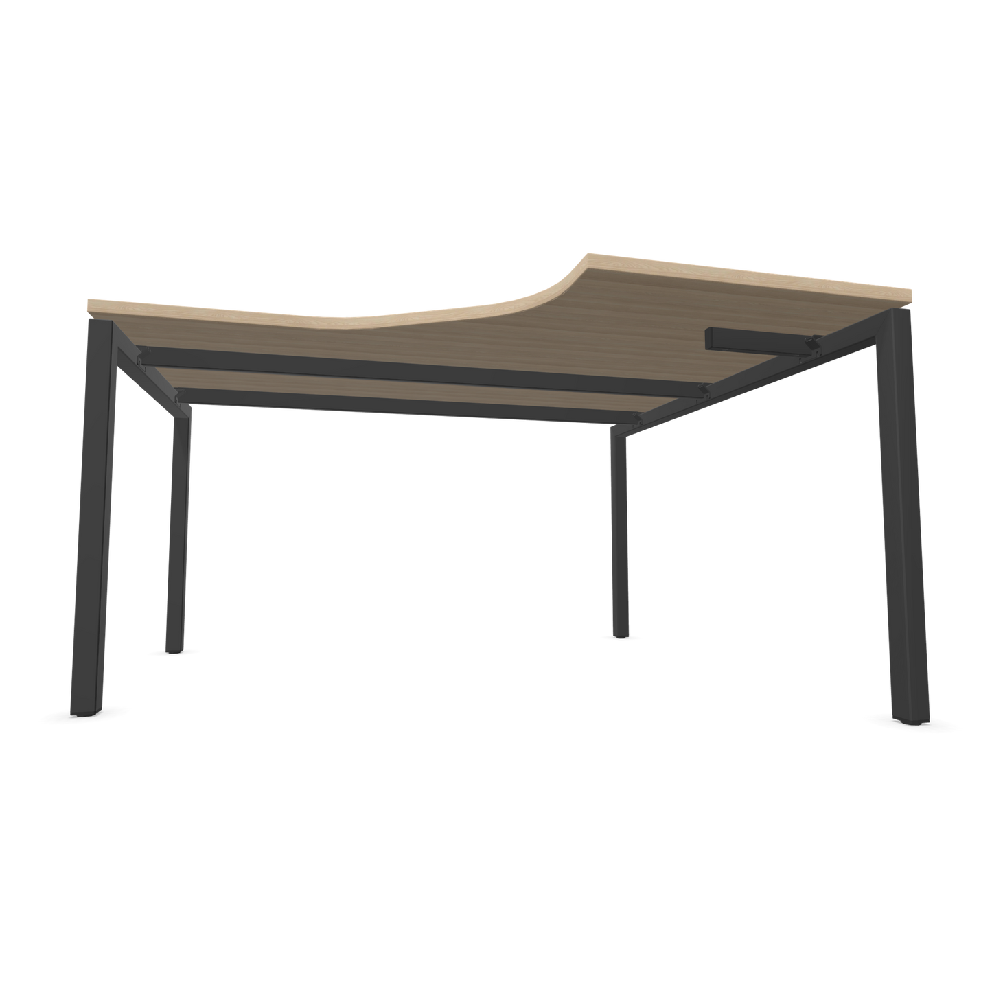 Narbutas Nova U Eckschreibtisch - Spanplatte Eschendekor sandbeige mit Struktur
