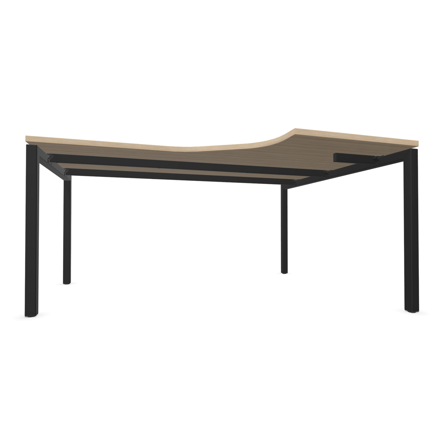 Narbutas Nova U Eckschreibtisch - Spanplatte Eschendekor sandbeige mit Struktur