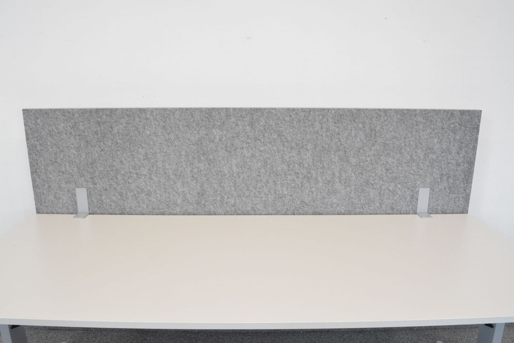 MC MC MyWall Akustiktrennwand mit Tischhalterung - 2000x500mm - Kunststoff - Grau gemustert
