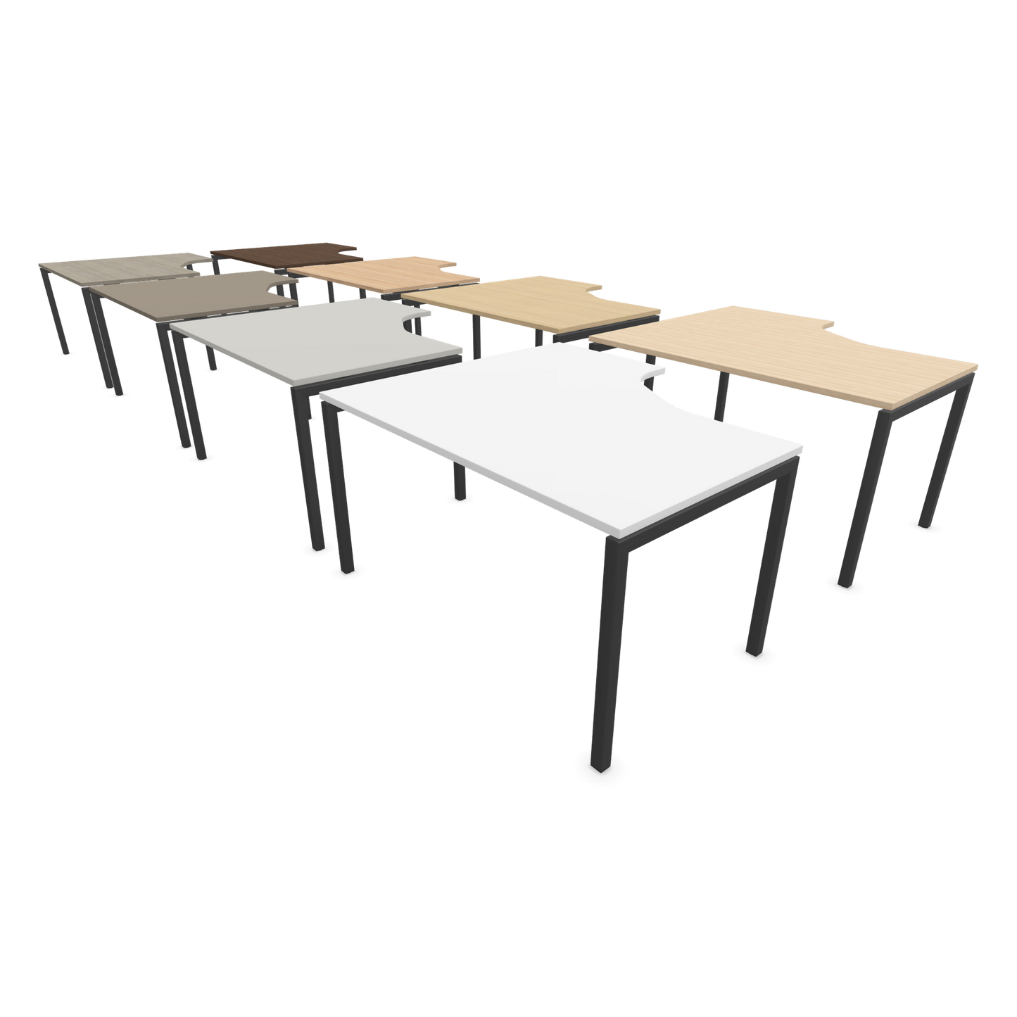 Narbutas Nova U Eckschreibtisch - Spanplatte Eschendekor sandbeige mit Struktur