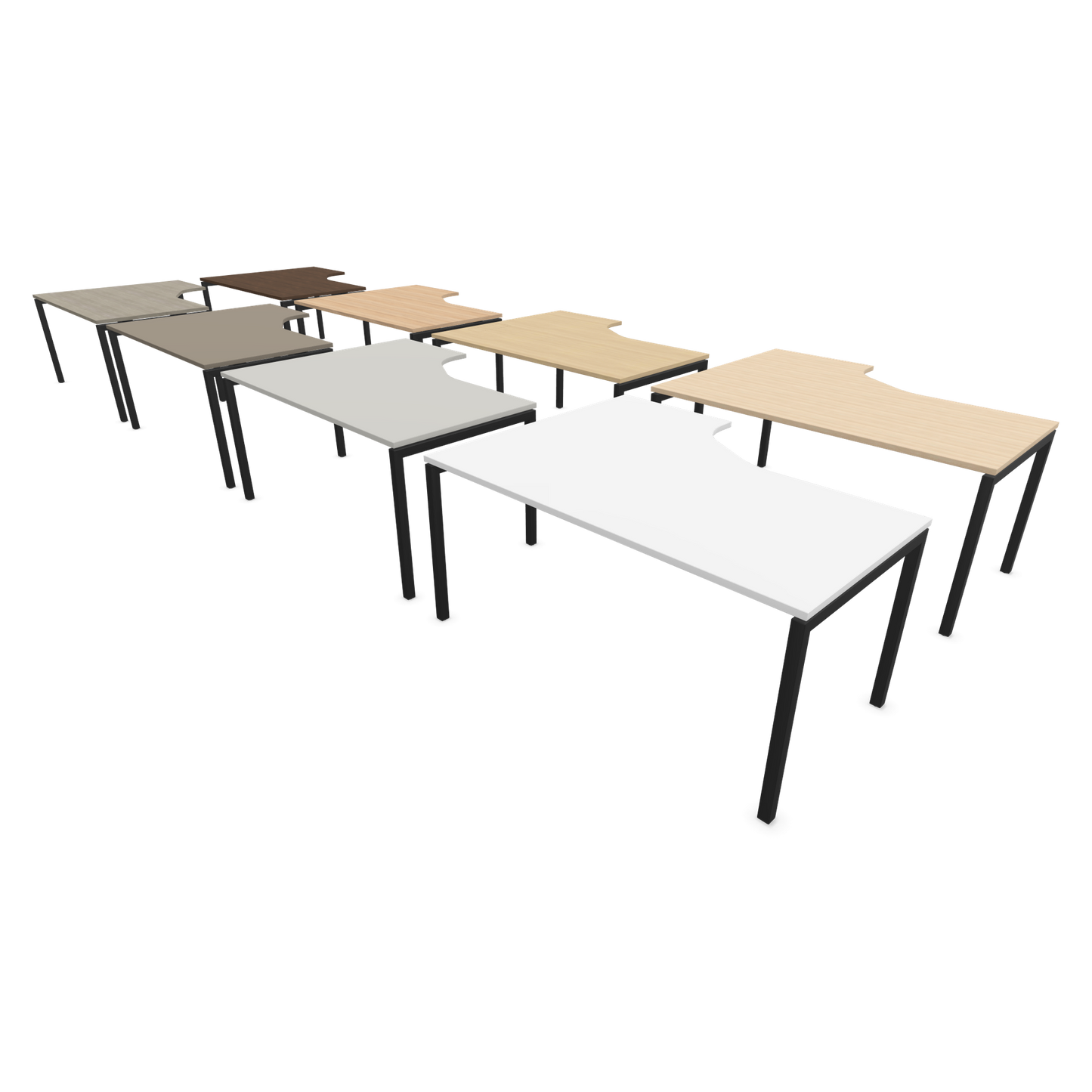 Narbutas Nova U Eckschreibtisch - Spanplatte Eschendekor sandbeige mit Struktur