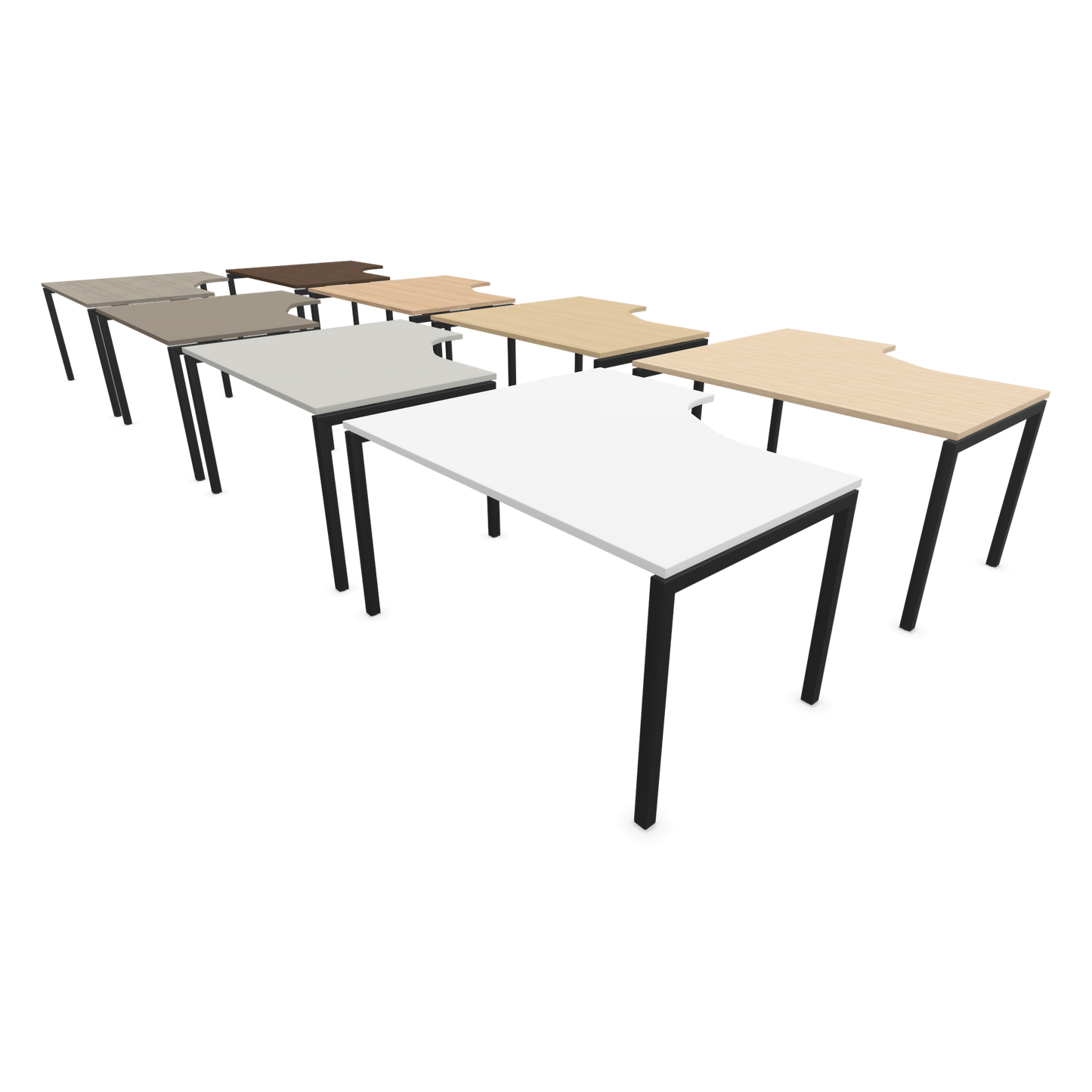 Narbutas Nova U Eckschreibtisch - Spanplatte Eschendekor sandbeige mit Struktur