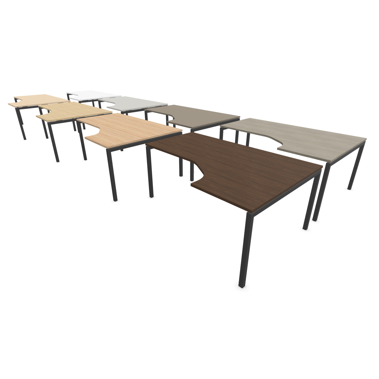 Narbutas Nova U Eckschreibtisch - Spanplatte Eschendekor sandbeige mit Struktur