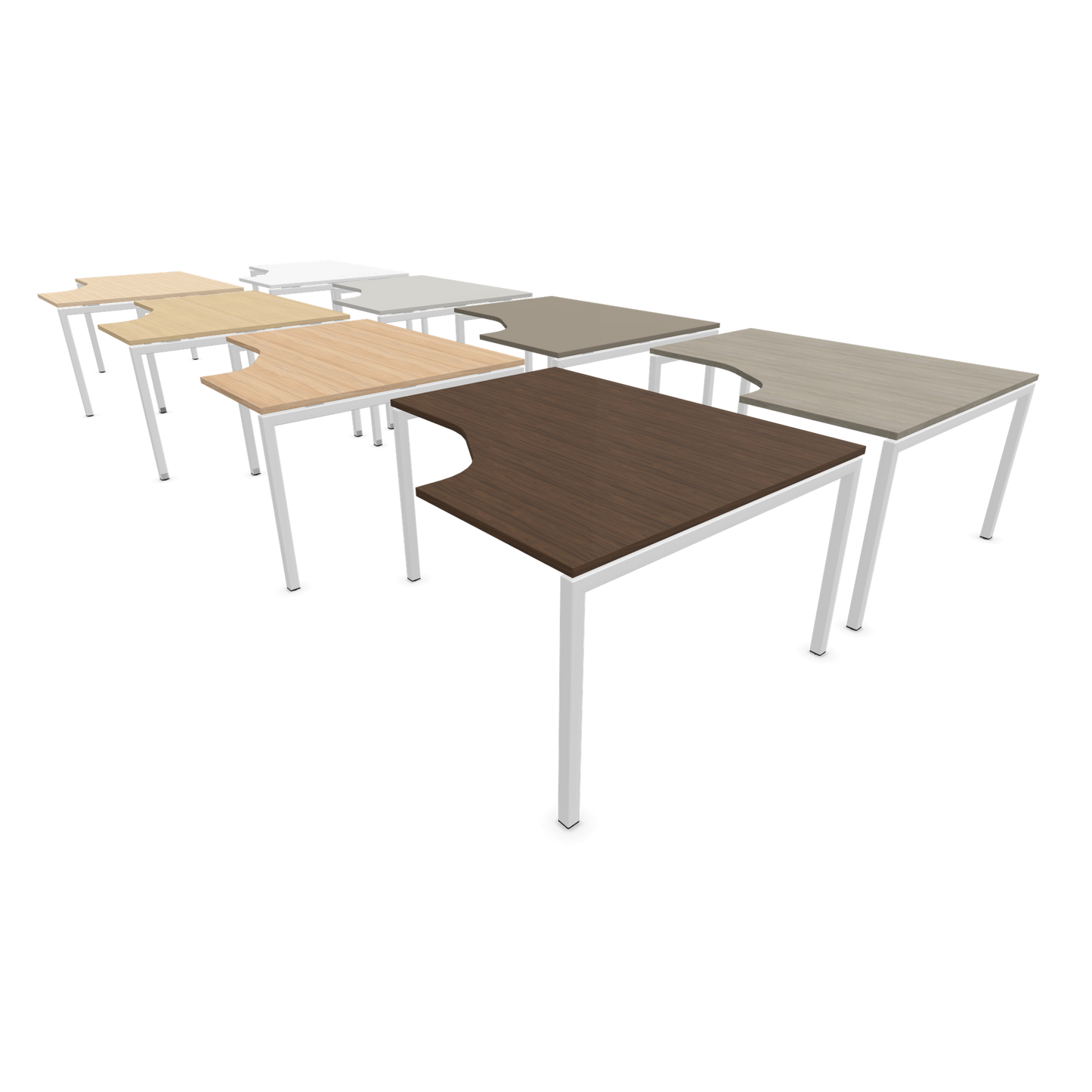 Narbutas Nova U Eckschreibtisch - Spanplatte Eschendekor sandbeige mit Struktur