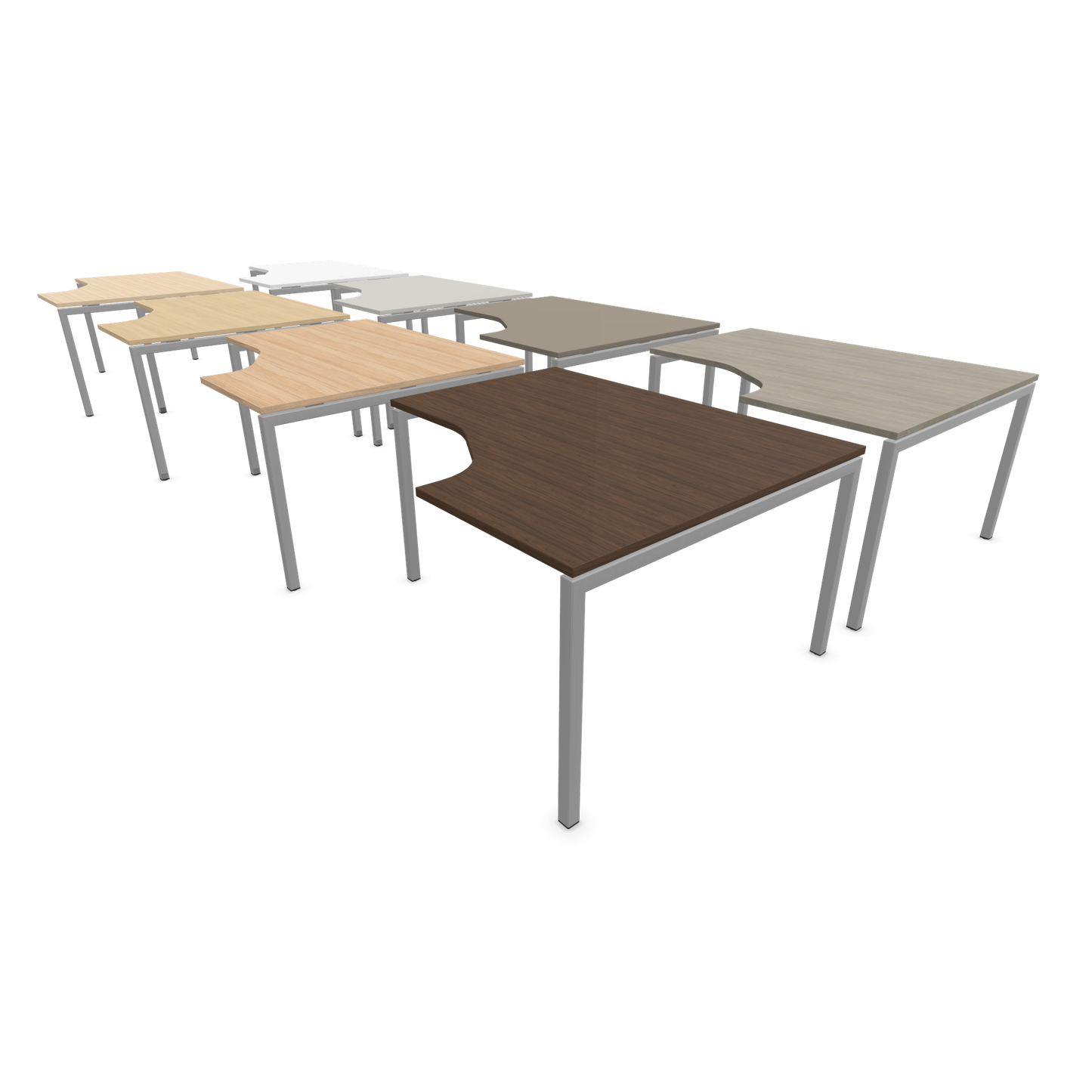 Narbutas Nova U Eckschreibtisch - Spanplatte Eschendekor sandbeige mit Struktur