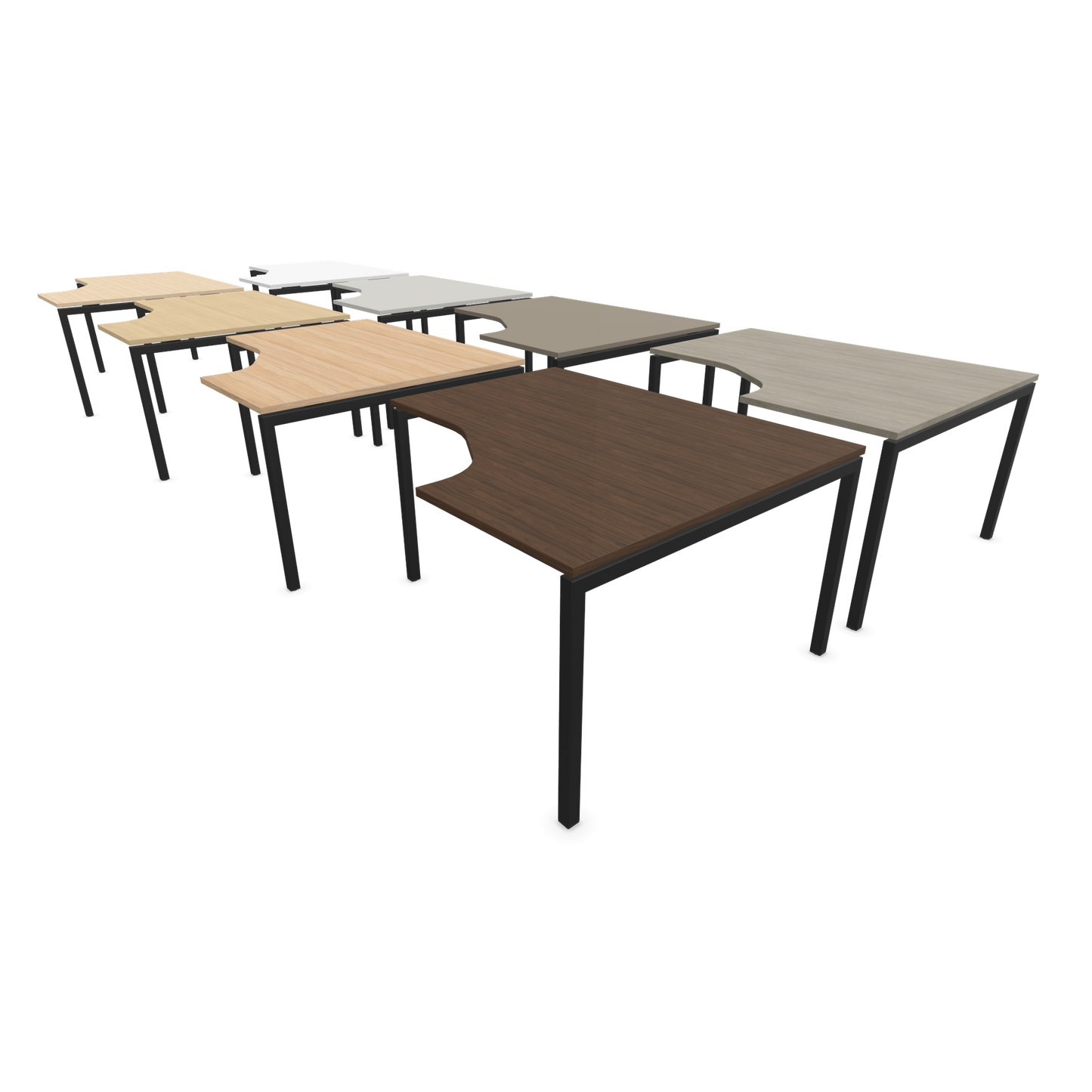 Narbutas Nova U Eckschreibtisch - Spanplatte Eschendekor sandbeige mit Struktur