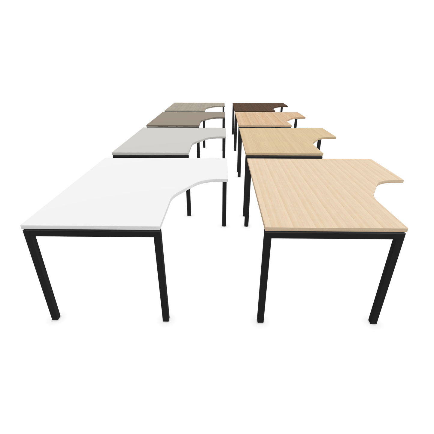 Narbutas Nova U Eckschreibtisch - Spanplatte Eschendekor sandbeige mit Struktur
