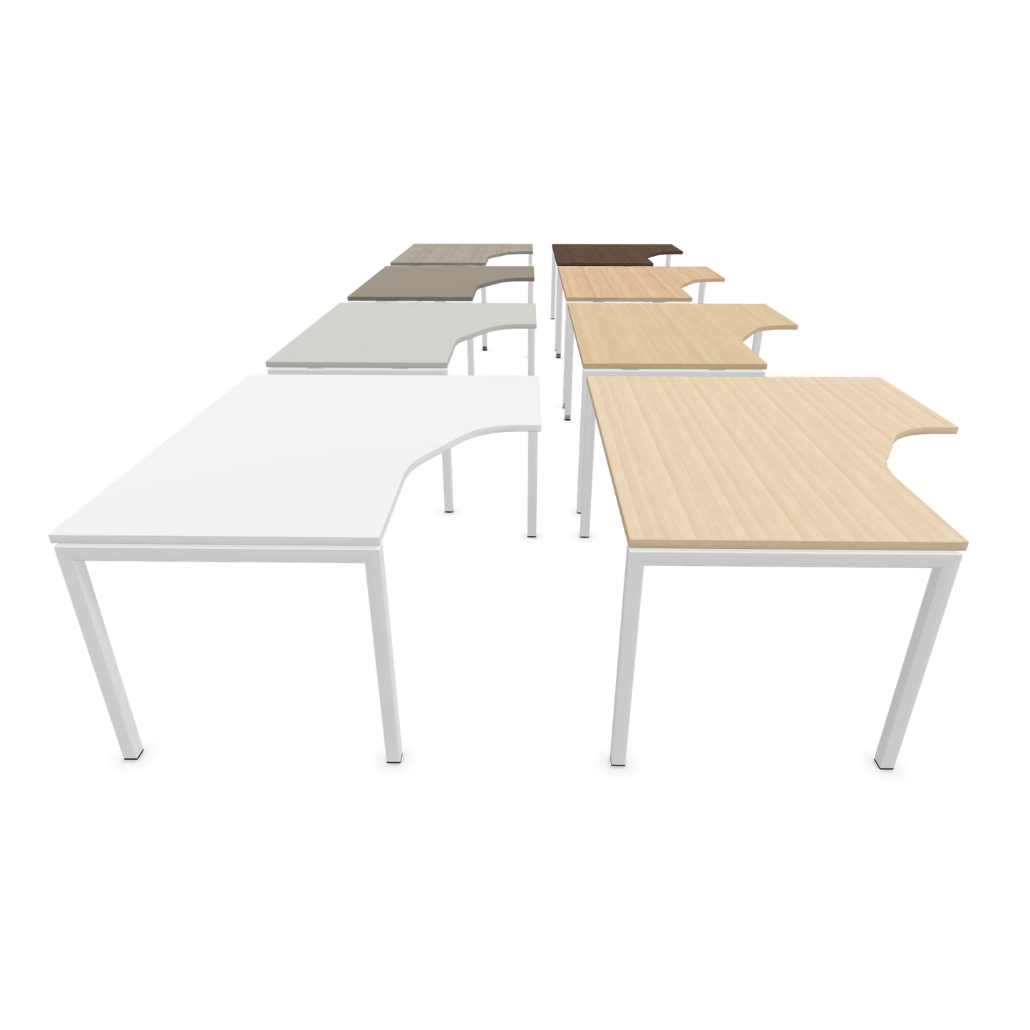Narbutas Nova U Eckschreibtisch - Spanplatte Eschendekor sandbeige mit Struktur