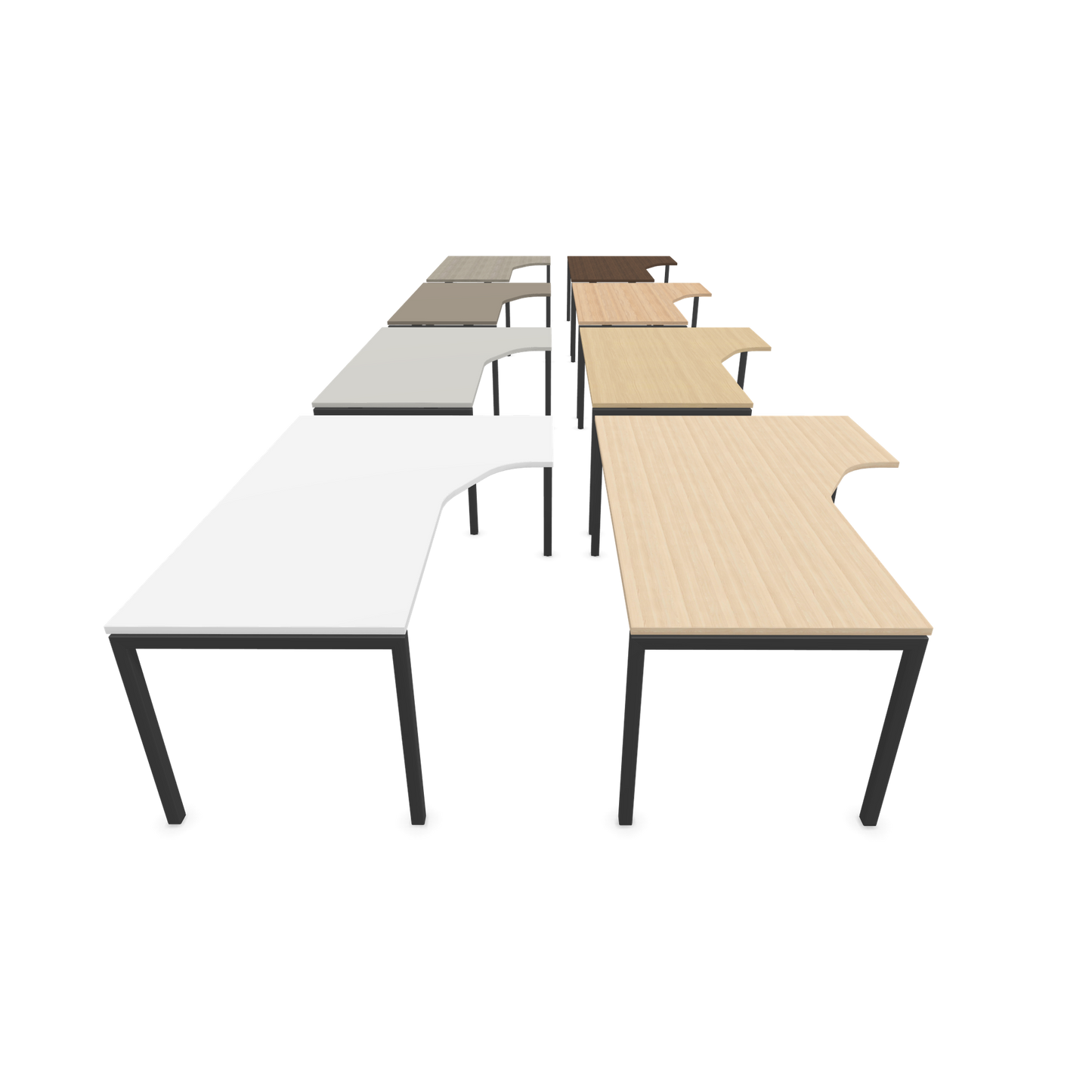 Narbutas Nova U Eckschreibtisch - Spanplatte Eschendekor sandbeige mit Struktur