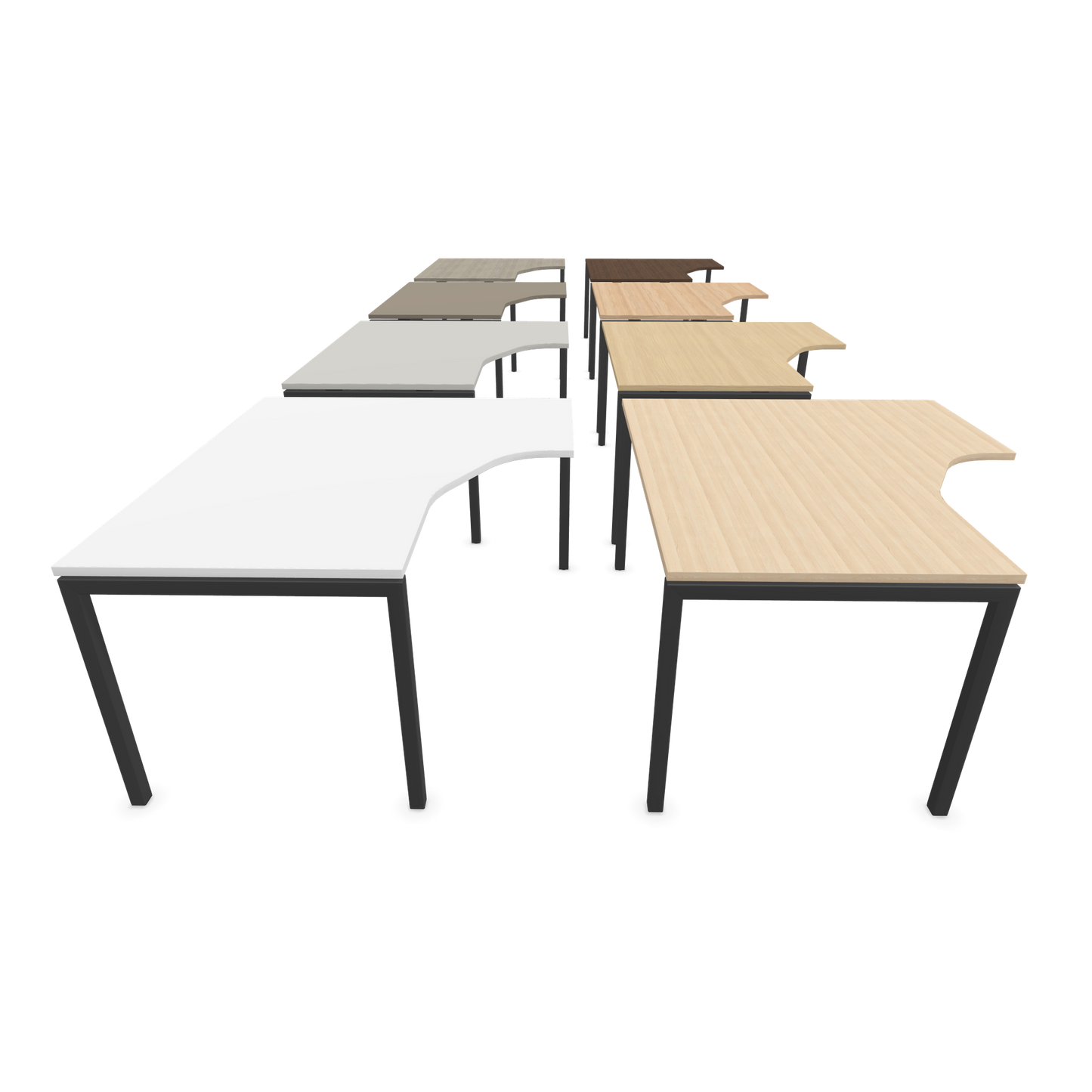 Narbutas Nova U Eckschreibtisch - Spanplatte Eschendekor sandbeige mit Struktur
