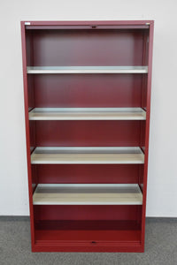 Lista Office Storage Regal für 5 Ordner-Reihen 997mm breit - Metall - Bordeaux