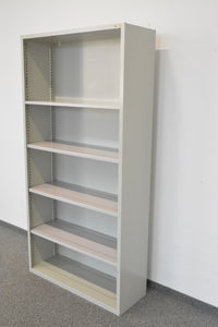 Lista Office Storage Regal für 5 Ordner-Reihen 1000mm breit - Metall - Graubeige