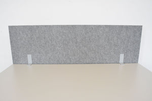 MC MyWall Akustiktrennwand mit Tischhalterung - 1500x400mm - Kunststoff - Grau gemustert