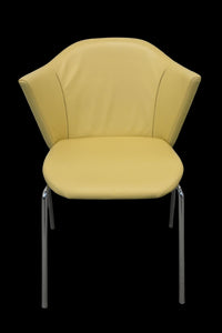 Top Design Café Lounge-Sessel - Kunstleder - Gelb