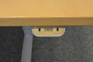 Denz AERO FLEX Sitz-Steh Schreibtisch elektrisch höhenverstellbar von 625-1285mm - 2000x1000mm - Spanplatte - Ahorn