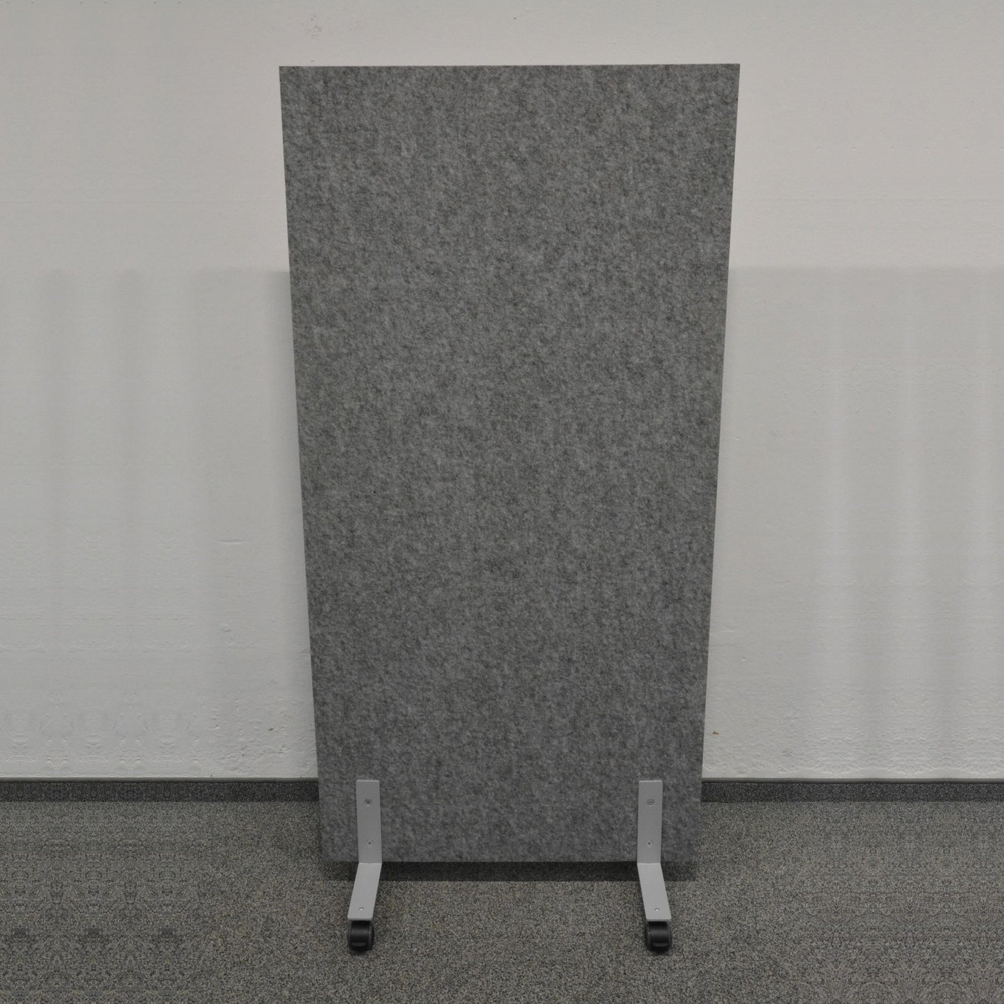MC MC MyWall Trennwand mit Rollen 800 mm breit - Metall Grau gemustert