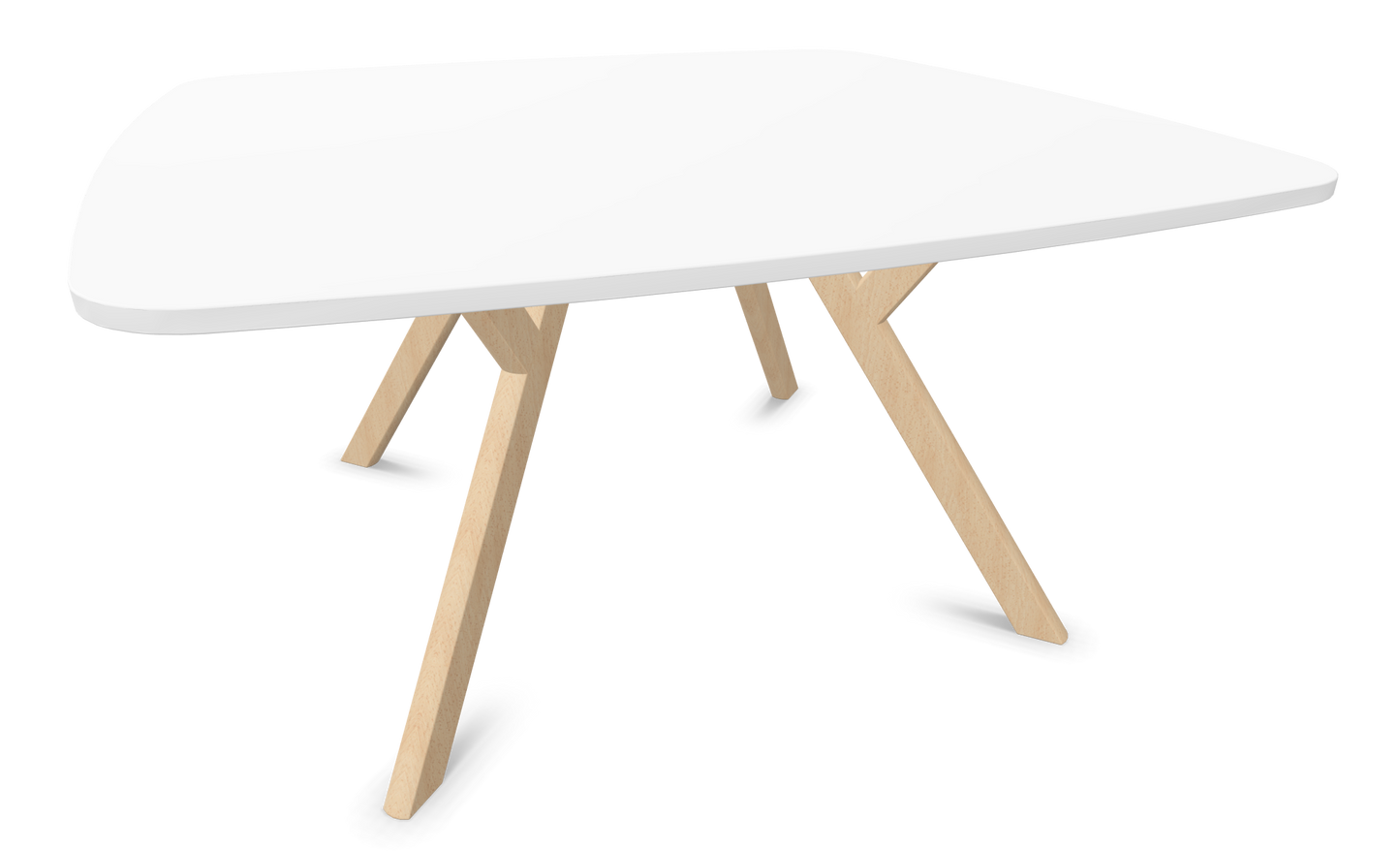 Dietiker Felber T14 Sitzungstisch - HPL Platte - Pearl White
