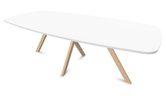 Dietiker Felber T14 Sitzungstisch - HPL Platte - Pearl White