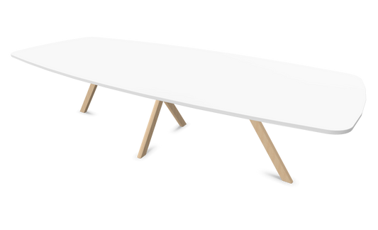 Dietiker Felber T14 Sitzungstisch - HPL Platte - Pearl White