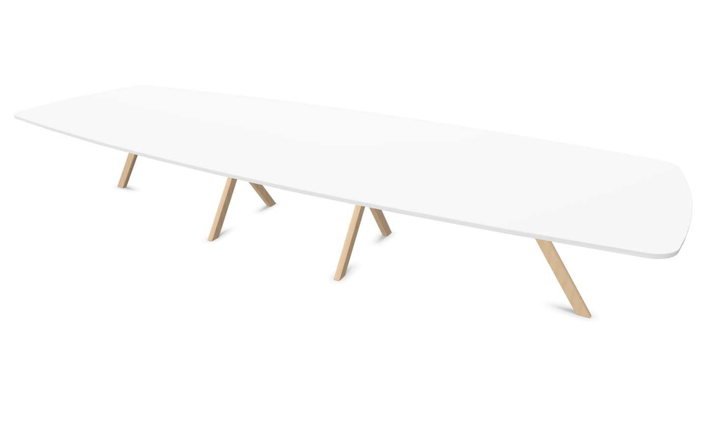 Dietiker Felber T14 Sitzungstisch - HPL Platte - Pearl White