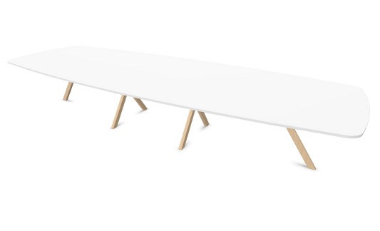 Dietiker Felber T14 Sitzungstisch - HPL Platte - Pearl White