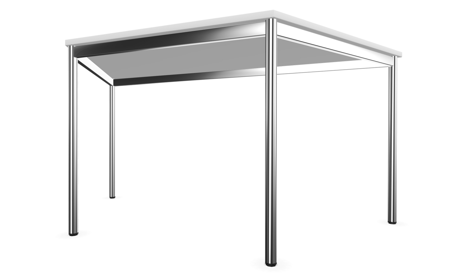 Dietiker Atos I Besprechungstisch Trapez - HPL Platte - Pearl White