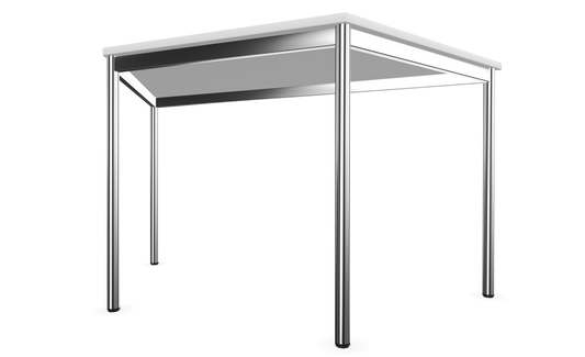 Dietiker Atos I Besprechungstisch Trapez - HPL Platte - Pearl White