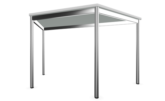 Dietiker Atos I Besprechungstisch Trapez - HPL Platte - Rain