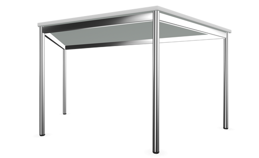 Dietiker Atos I Besprechungstisch Trapez - HPL Platte - Rain