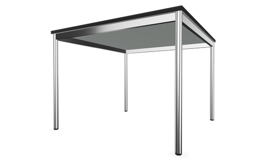 Dietiker Atos I Besprechungstisch - HPL Platte - Silver Grey