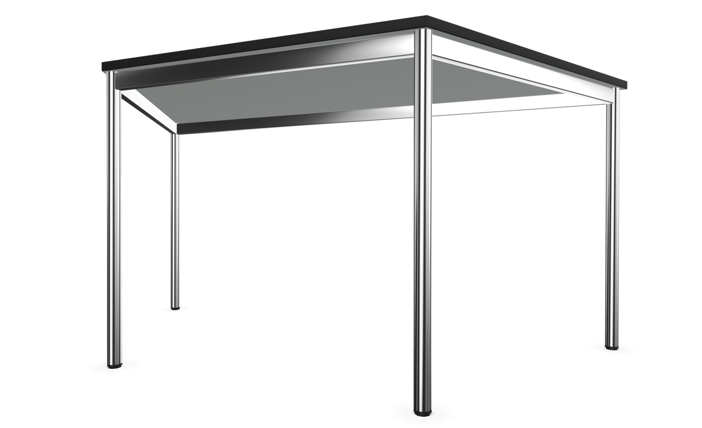 Dietiker Atos I Besprechungstisch Trapez - HPL Platte - Silver Grey