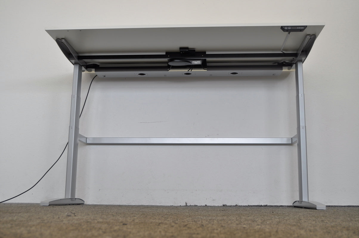 MC Stand Sitz-Steh-Schreibtisch mit Schiebeplatte