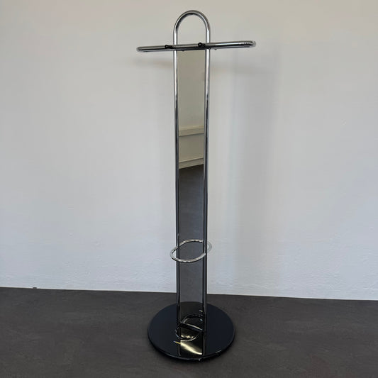 Top Design Mirror Garderobenständer aus Metall Chrom Glanz