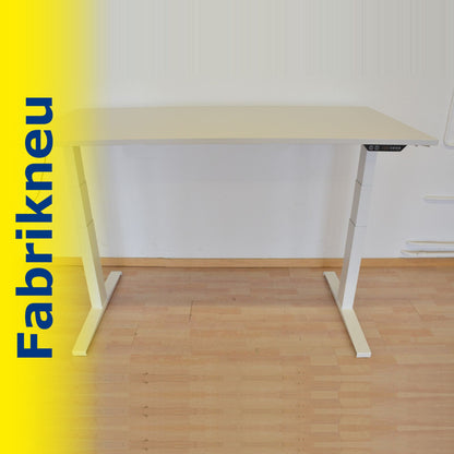 MC Office Shop MC Stand V2 Sitz-Steh Schreibtisch 1600 x 800mm - Gestell Weiss - Tischplatte Lichtgrau