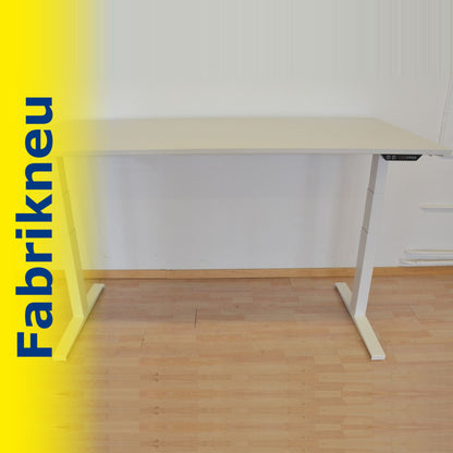 MC Office Shop MC Stand V2 Sitz-Steh Schreibtisch 1800 x 900mm - Gestell Weiss - Tischplatte Lichtgrau
