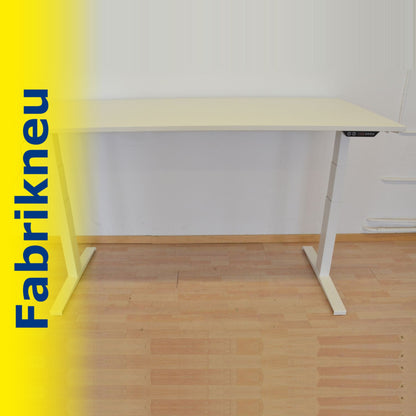 MC Office Shop MC Stand V2 Sitz-Steh Schreibtisch 1800 x 900mm - Gestell Weiss - Tischplatte Kristallweiss