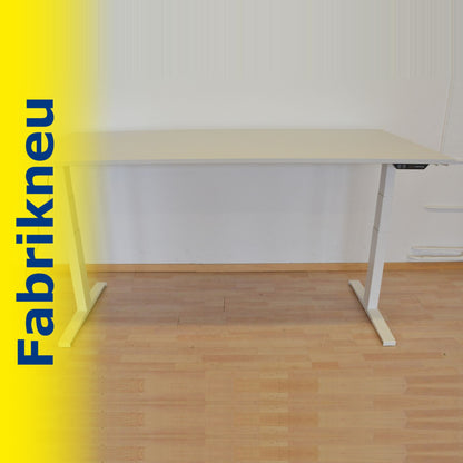 MC Office Shop MC Stand V2 Sitz-Steh Schreibtisch 2000 x 1000mm - Gestell Weiss - Tischplatte Lichtgrau