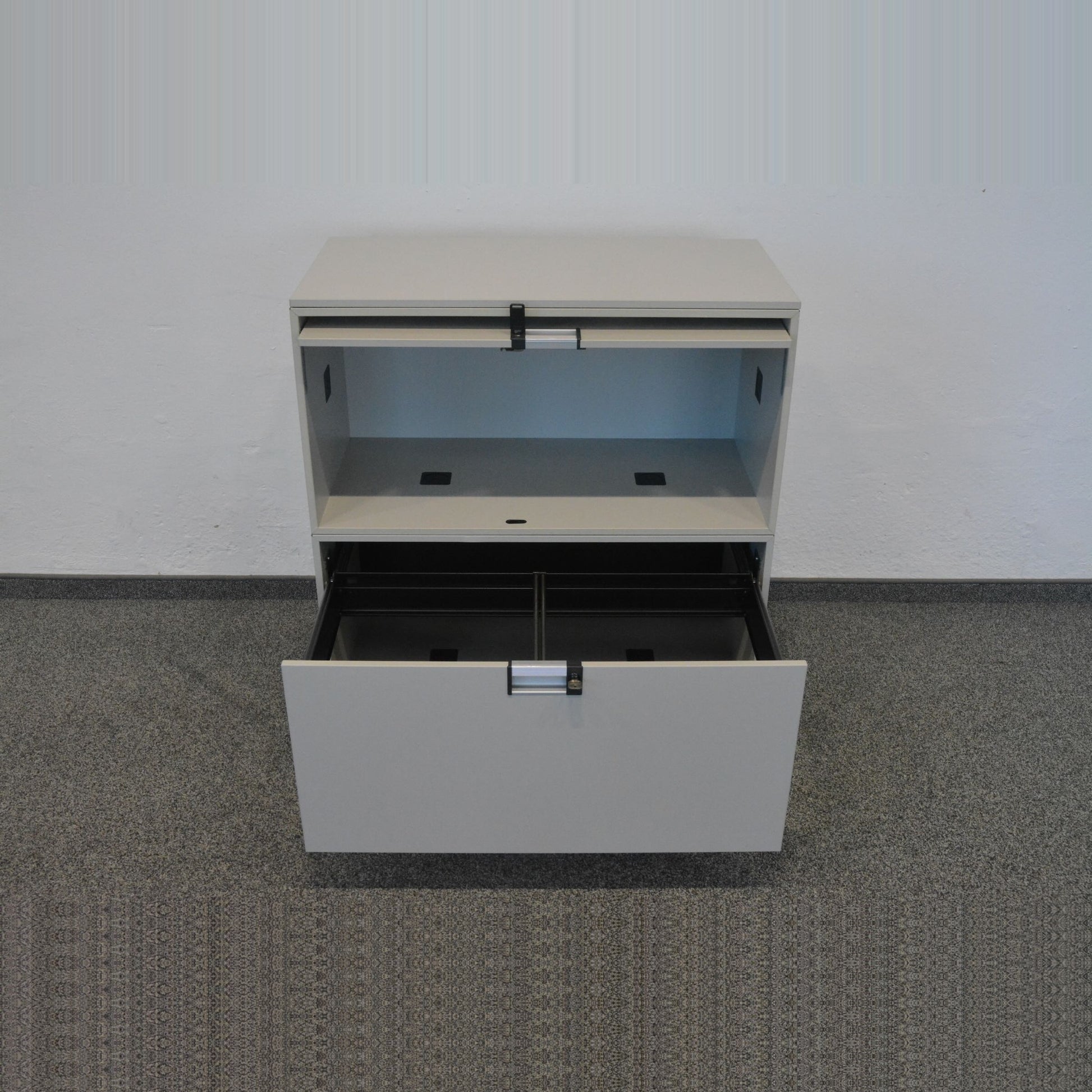 Steelcase Flexbox Modul-Kombination Spanplatte Lichtgrau