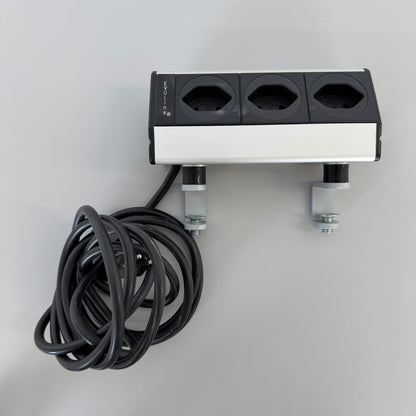 Schulte Evoline Mehrfachstecker in Silbergrau und Schwarz - 6007231