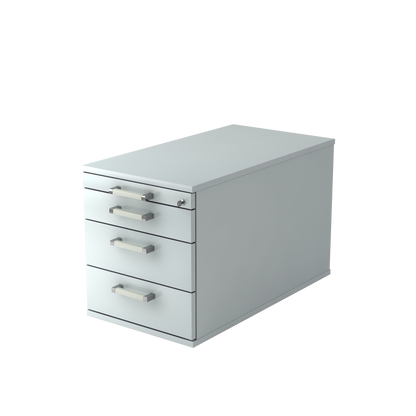 MC MyContainer mit Bügelgriffen und 4 Schubladen - Grau - 6007584