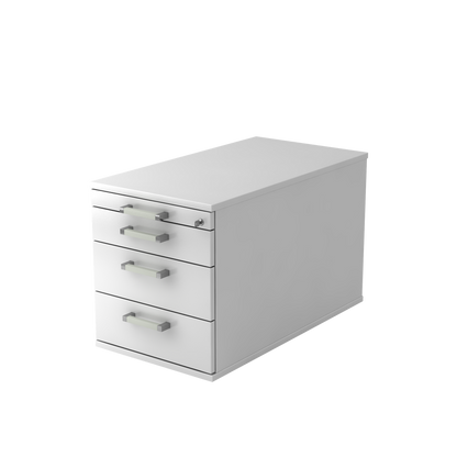 MC MyContainer mit Bügelgriffen und 4 Schubladen - Weiss - 6007587