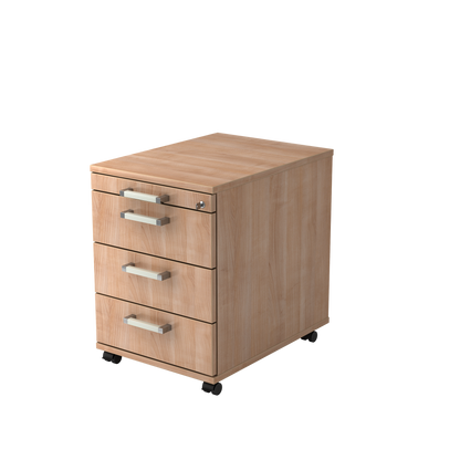 MC MyContainer Rollkorpus mit 4 Schubladen Nussbaumdekor mit Standard Griff - 6007769