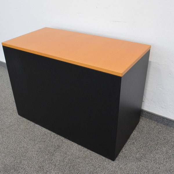 Lista Office Serie L Unterstell-Korpus 800mm - 4 Schubladen - Schwarz-Buche - ohne Schlüssel