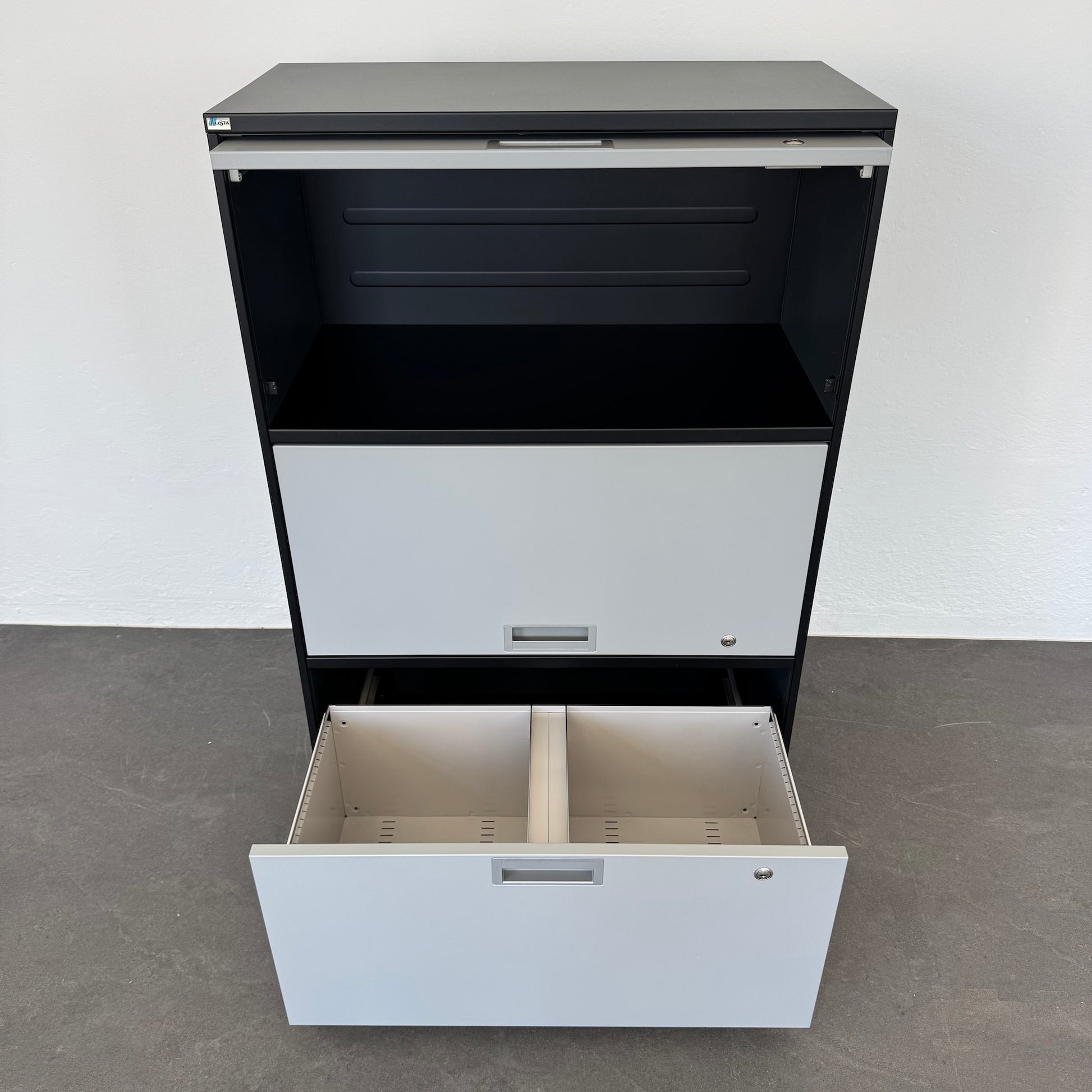 Lista Office Qub Modul-Kombination  mit Hängeregister offen