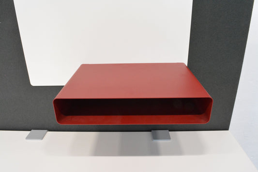 Lista Office One Magnetwand mit Ablage-Fach Metall Weiss und Bordeaux